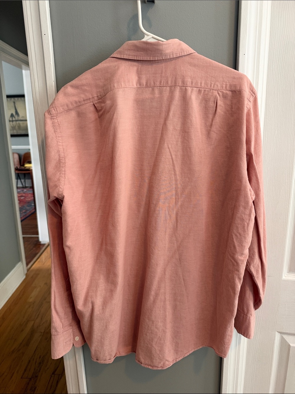 L.L. Bean Men's Dusty Rose Button-Down Shirt - Picture 3 of 3